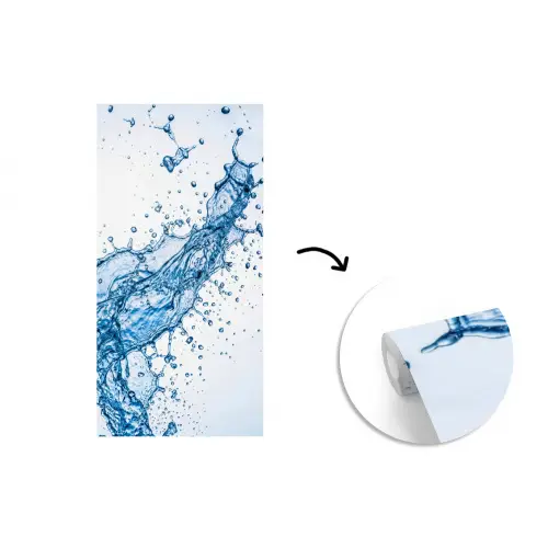 Spash - Water - Blauw fotobehang vinyl groot -3d