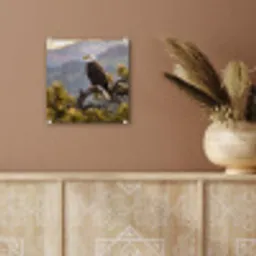 Zeearend - Boom - Bergen - Groen plexiglas 5mm klein -sfeer5