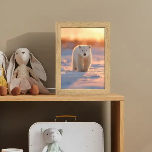 Ijsbeer - Sneeuw - Zonsopgang Light Box met kabel klein -sfeer2_kind