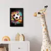 Voetbal - Verf - Kleuren - Zwart - Wit fotolijst zwart zonder passe partout klein -usfeer4_kinderkamer