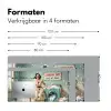 Retro - Blauw - Vrouw Muismat XXL klein -sfeer5