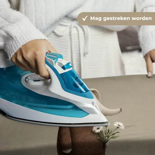 Olifant - Witte bloemen - Kindvriendelijk Wandkleed katoen klein -sfeer9