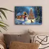 Kerstwonder - Winteravond - Kleurrijk canvas 2cm klein -sfeer1