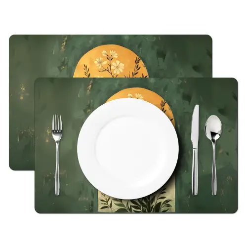 Plant - Bloemen - Wit Placemat vinyl groot -zzsfeer2_Kitchenyeah-website
