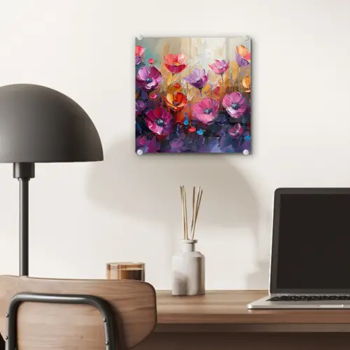 Bloemen - Botanisch - Kunst - Roze - Natuur plexiglas 5mm klein -sfeer6