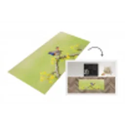 Vogel - Tak - Natuur - Kleurrijk Keukenloper - keukenmat middel -3d