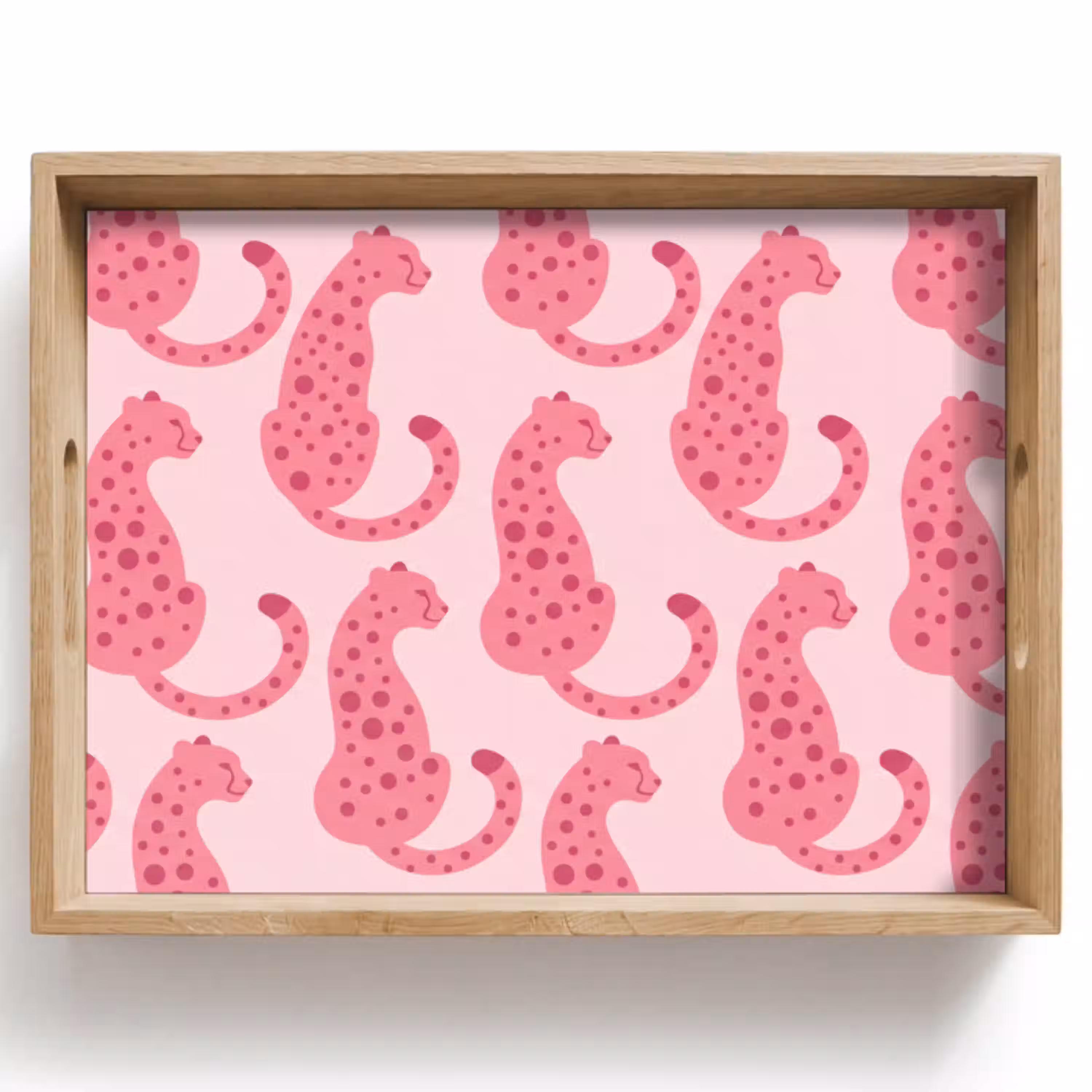 Kat - Gevlekt - Dieren - Patroon - Roze Dienblad Rechthoek middel -z3d_shopping