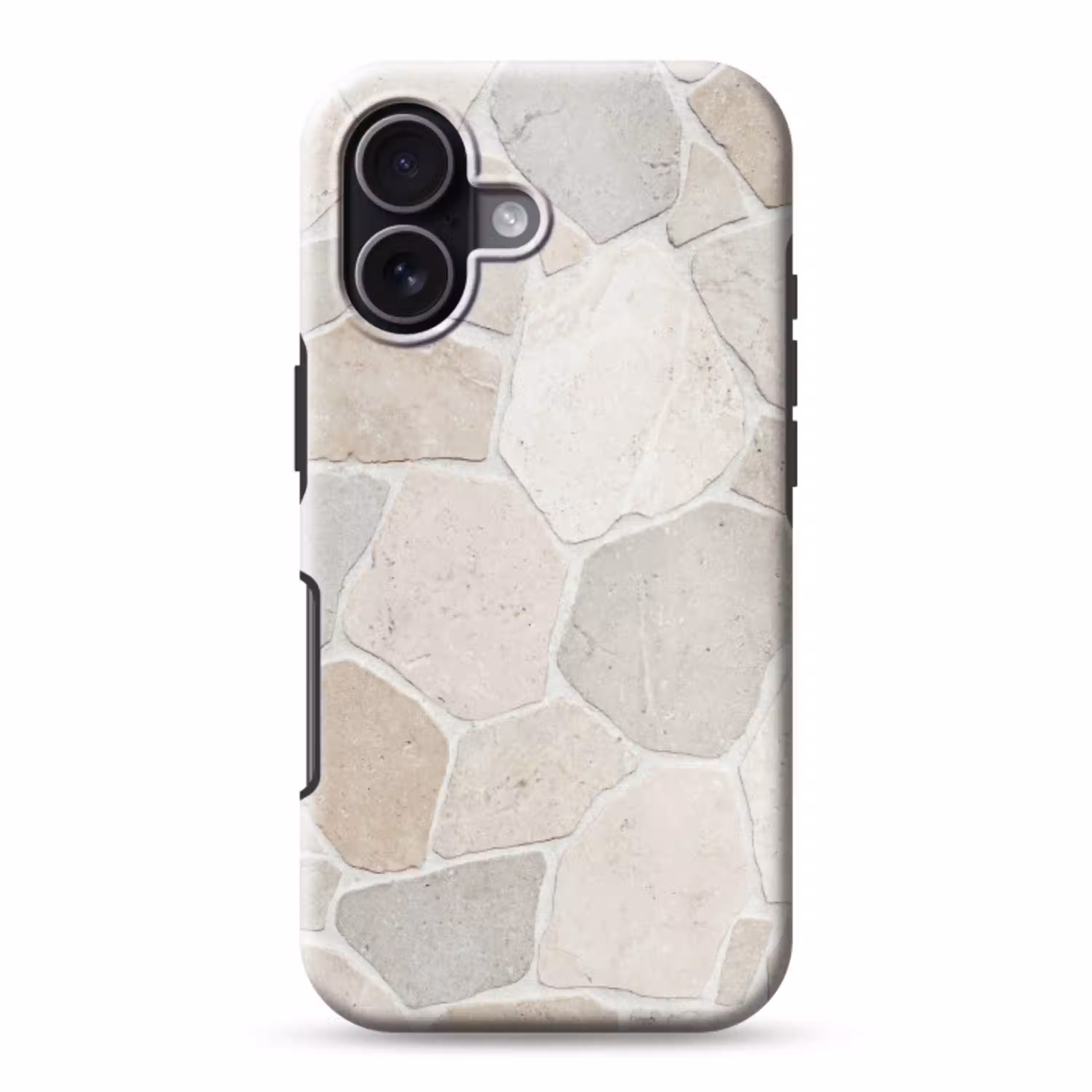 Steen - Patroon - Textuur - Beige Toughcase MagSafe Apple iPhone 17 klein -3d