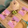 Vrouw - Bloemen - Paars - Abstract Placemat vinyl groot -zzsfeer5_Kitchenyeah-website