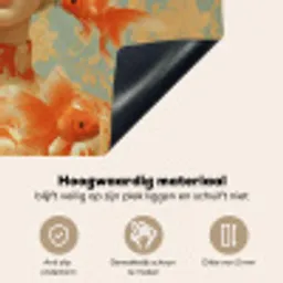 Goudvissen - Oranje - Vrouw - Blond Inductie beschemer met haakjes klein -ky-onderkant-nl