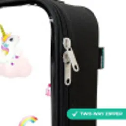 Luchtige eenhoorns Kinderkoffer - Zwart klein -rits_UK