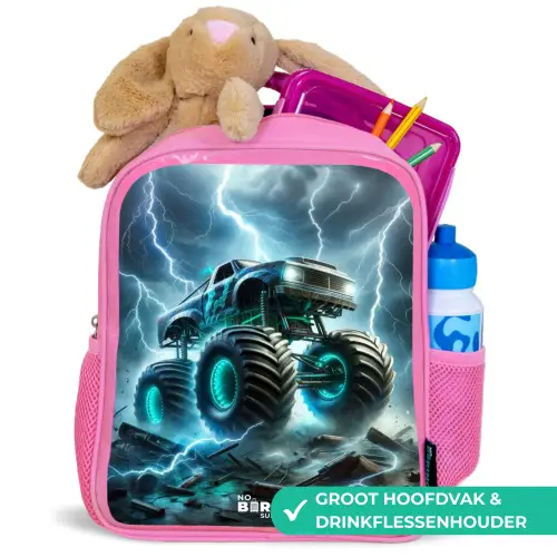 Thunder Wheels Kinderrugzak - Roze middel -inhoud_NL