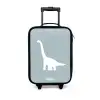 Blauw met Brachiosaurus dino Kinderkoffer - Zwart klein -3d