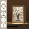 Boom - Beige - Grijs - Goud - Abstract Light Box met kabel (Tafellamp) klein -USP_NL