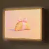 Croissant - Strik - Roze Light Box met batterij (Wandlamp) middel -z3d_website