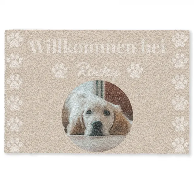 Personalisierbare fußmatte - Eigene - Foto - Rund - Füße