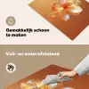 Glazen - Bloem - Oranje Inductie beschemer met haakjes klein -ky-schoon-nl