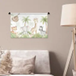 Dieren - Jungle - Pastel Wandkleed katoen klein -sfeer4