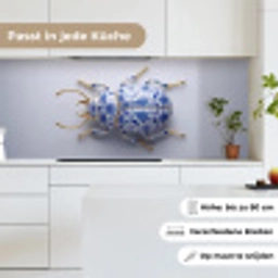 Kever - Delfts  - Blauw - Goud keuken achterwand 2 middel -sfeer4_DE