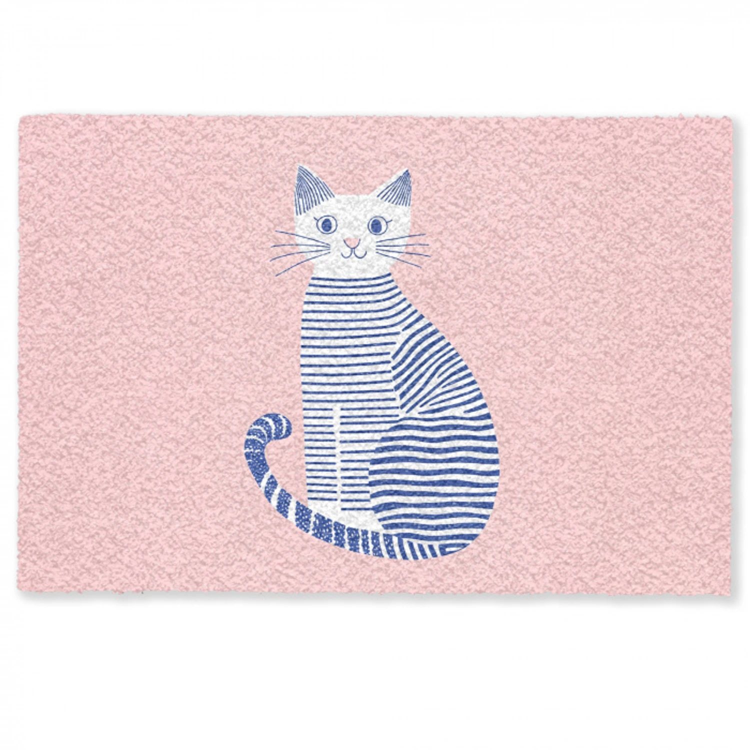 Kat - Illustratie - Minimalistisch - Roze Deurmat klein -zkaufland3d