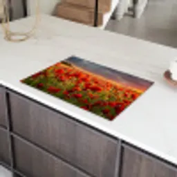 Stormachtige Klaprozenhemel Inductie beschermer vinyl 3mm klein -sfeer8
