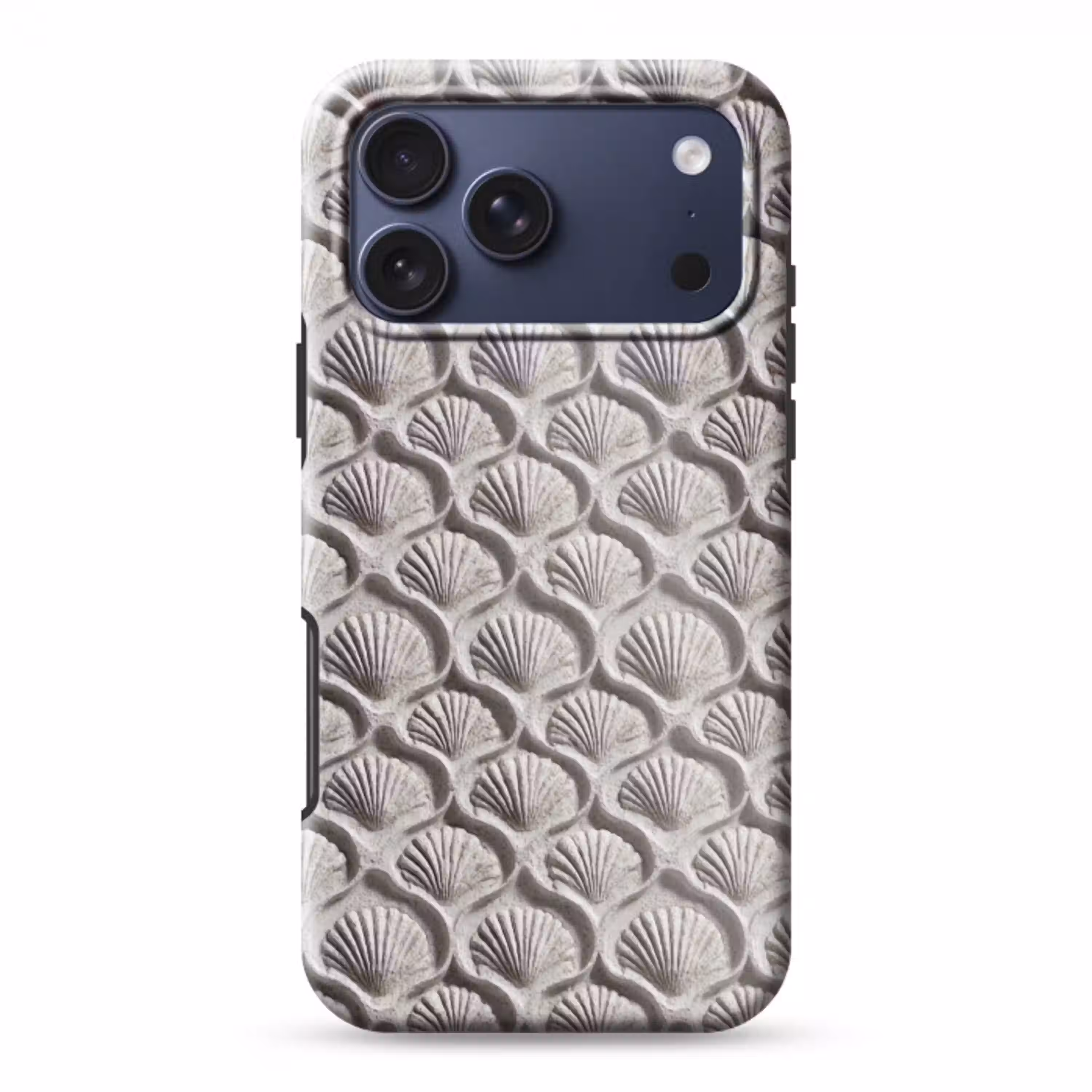 Zand - Schelpenvorm - Grijs Toughcase MagSafe Apple iPhone 17 Pro Max klein 1019 -3d