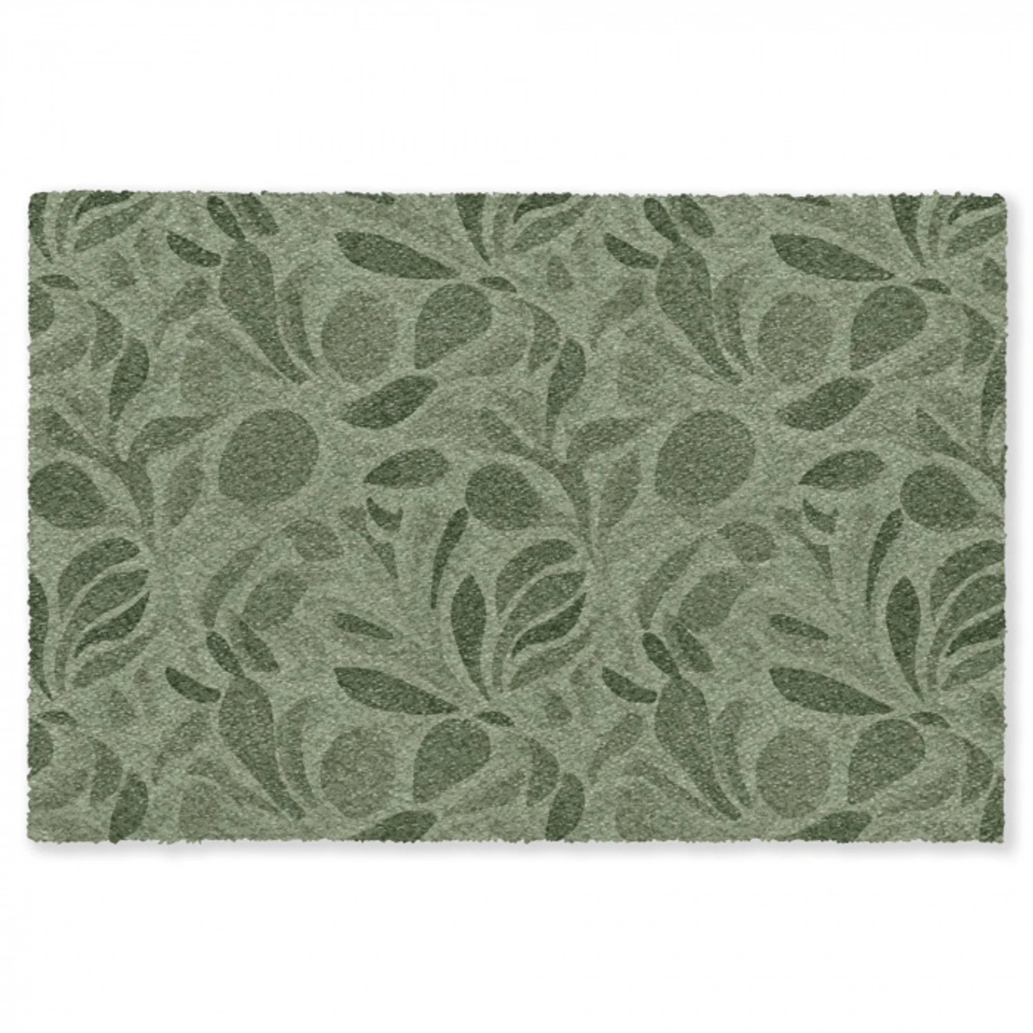 Sereen - Bladeren - Groen Vloerkleed Rechthoek klein 1091 -3d