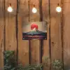 Bergtop - Sneeuw - Zon tuinposter los doek klein -sfeer1