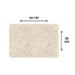Zebra - Patroon - Beige Placemat vinyl groot 368 -specs