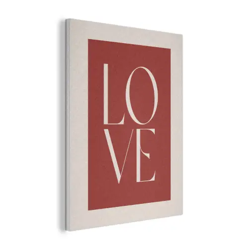Love - Rood - Minimalistisch PET vilt klein -3d
