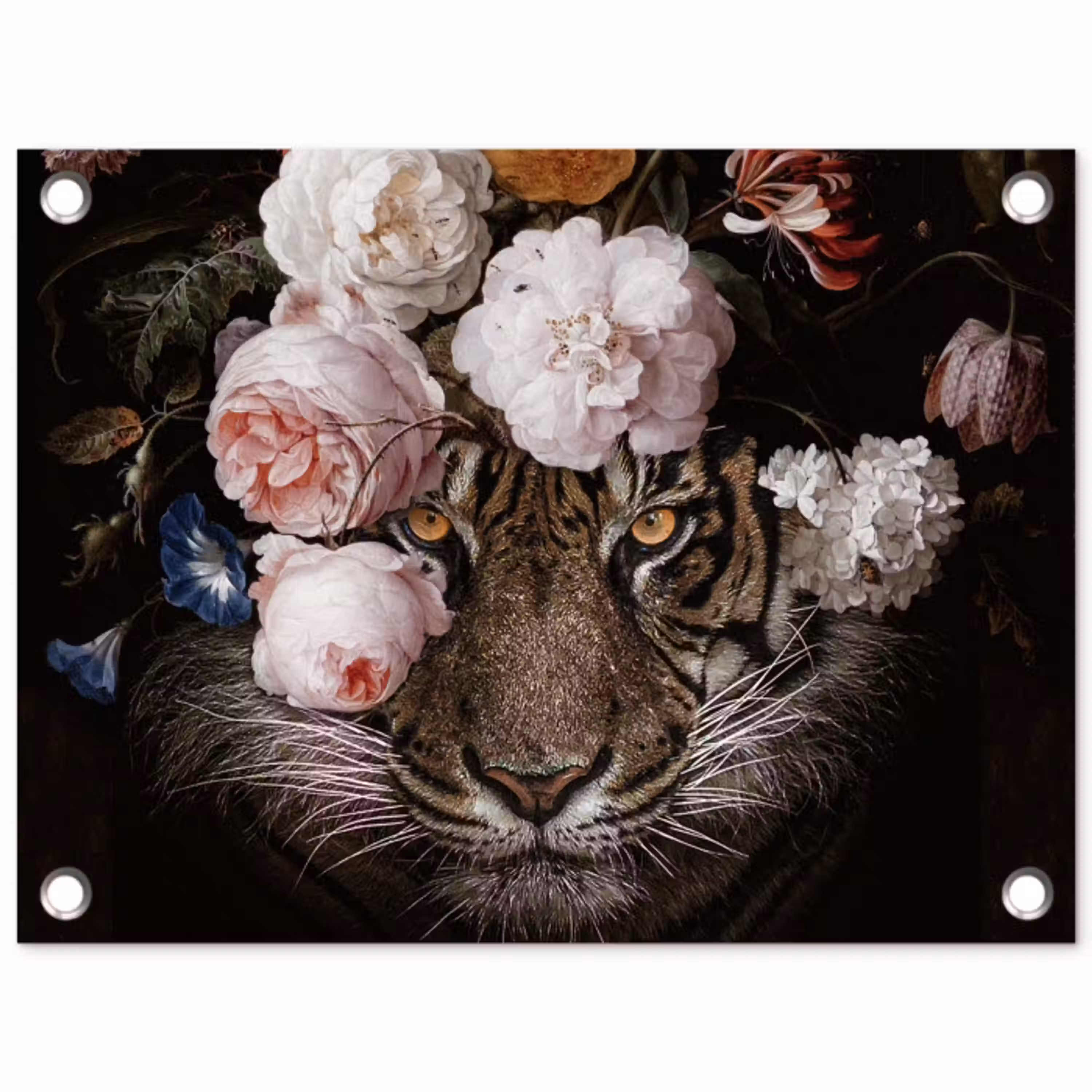 Bloemen - Jan Davidsz de Heem - Tijger - Schilderij - Stilleven - Oude meesters tuinposter los doek klein -3d