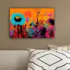 Zonnebloemen - Abstract - Oranje canvas 2cm klein -sfeer3
