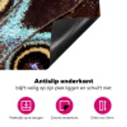 Vleugels - Vlinder - Blauw Inductie beschermer vinyl 3mm klein -wsfeer4_website