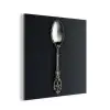 Lepel - Zilver - Metaal aluminium wit klein -3d