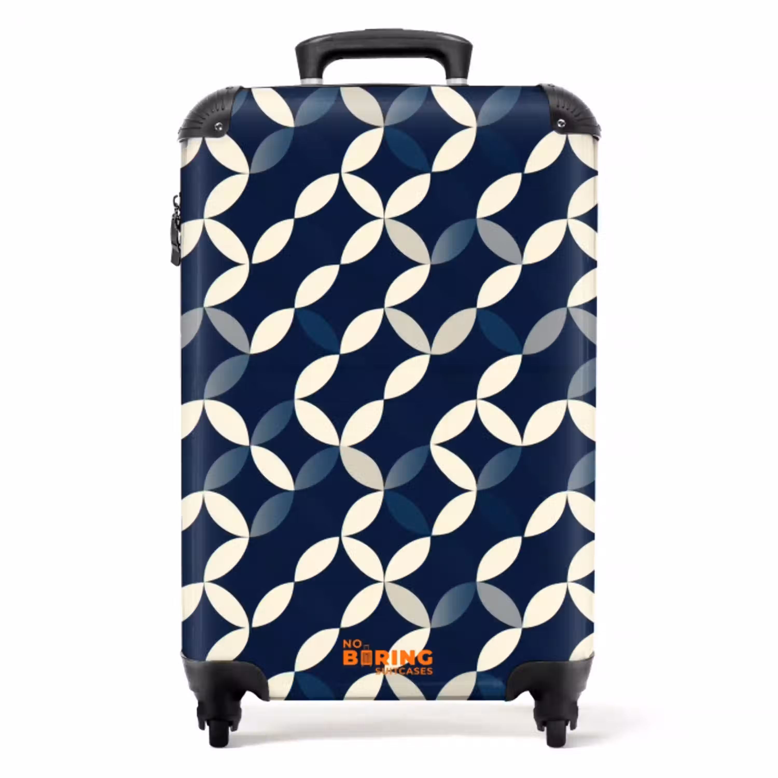 Abstract - Patroon - Blauw NBS - Handbagage koffer - Volwassenen Unisex middel -productfoto_recht