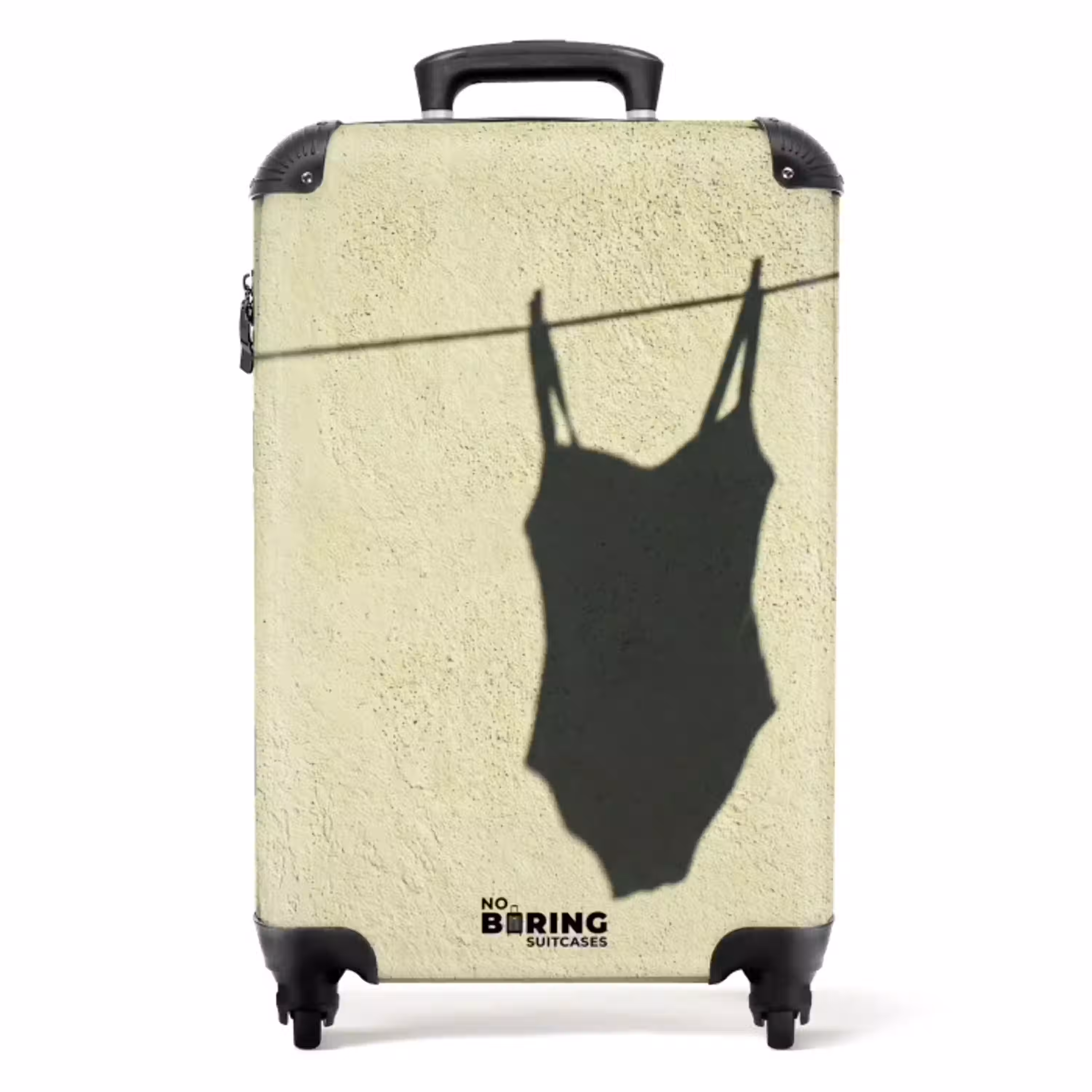 Badpak - Schaduw - Muur - Zomer - Minimalistisch NBS - Handbagage koffer - Volwassenen Unisex middel -productfoto_recht