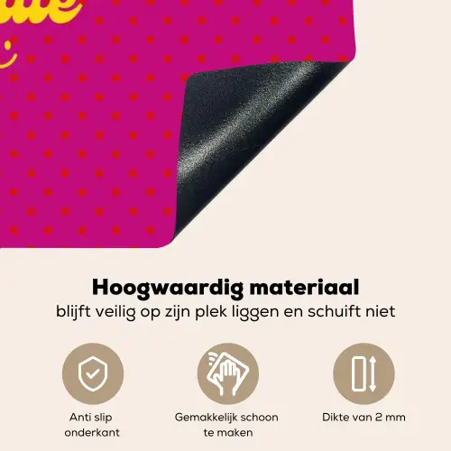 Smile - Stippen - Roze Inductie beschemer met haakjes klein -ky-onderkant-nl