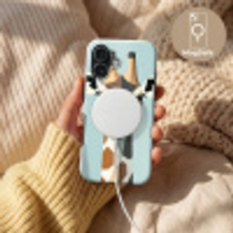 Giraffe - Illustratie - Bruin - Minimalistisch Toughcase MagSafe Apple iPhone 17 klein -USP_MagsafeV