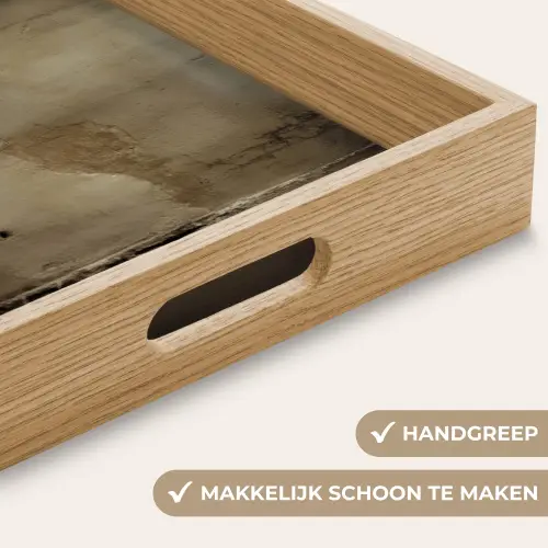 Strik - Beige - Witte - Wijn Dienblad Rechthoek middel -USP_HandgreepNL
