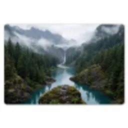 Waterval - Bomen - Bergen Placemat vinyl groot -zzsfeer1_Kitchenyeah-website