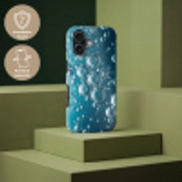Luchtbellen - Dynamisch - Blauw Toughcase MagSafe Apple iPhone 17 klein -USP_PrintM_DE