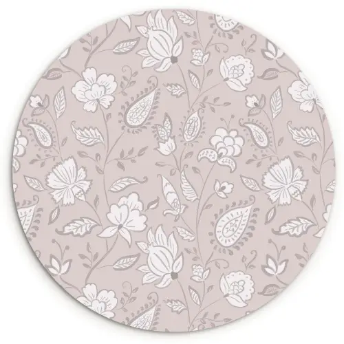 Aquarelbloemen - Getekend - Lavendelroze Wandcirkel plexiglas klein 852 -3d