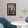 Geschilderd - Abstract - Uil - Bruin fotolijst zwart zonder passe partout klein -sfeer4