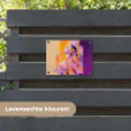 Abstract - Portret - Vrouw - Kleurrijk tuinposter los doek klein -sfeer3