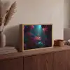 Standbeeld - Zeebodem - Koraal - Kleurrijk Light Box met batterij (Wandlamp) middel -sfeer2