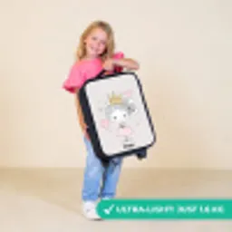 Kleine prinses met hartjes Kinderkoffer - Zwart klein -sfeer2_UK