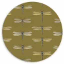 Libellen - Patroon - Groen Wandcirkel kunststof plaat 5mm dik klein 188 -3d