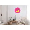 Banaan - Geel - Fruit Wandcirkel aluminium klein -woonkamer