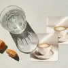 Cappuccino - Schuim - Schotel - Beige onderzetter kurk middel -sfeer4