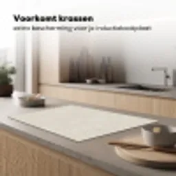 Zandkleurig - Modern - Egaal Inductie beschermer vinyl 3mm klein 276 -sfeer1